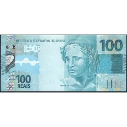 Бразилия 100 реалов 2010, Серия AA (BRASIL 100 reais 2010, AA prefix) P 257a: UNC
