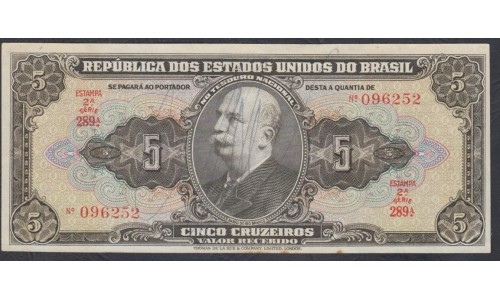 Бразилия 5 крузейро (1950) (BRASIL 5 cruzeiros (1950) seres 289) P 142: a/UNCUNC