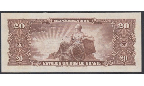 Бразилия 20 крузейро (1950) (BRASIL 20 cruzeiros (1950) seres 198) P 143: UNC