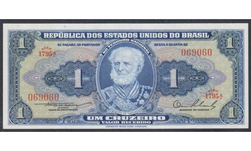 Бразилия 1 крузейро (1954-1958) (BRASIL 1 cruzeiros (1954 -1958)) P 150а : UNC