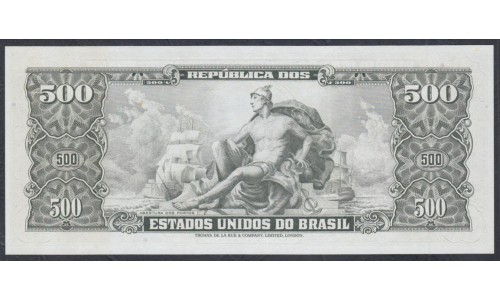 Бразилия 500 крузейро (1955-1960) (BRASIL 500 cruzeiros (1955-1960)) P 164d : UNC