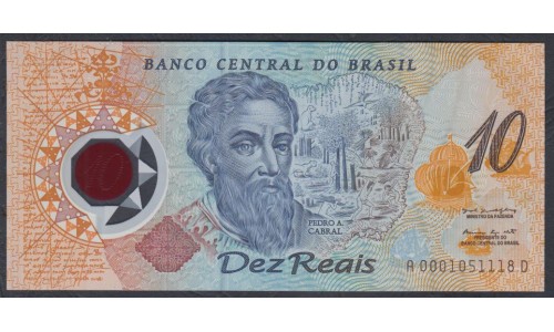 Бразилия 10 реалов (2000) (BRASIL 10 reais (2000)) P 248а : UNC