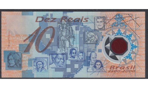 Бразилия 10 реалов (2000) (BRASIL 10 reais (2000)) P 248а : UNC