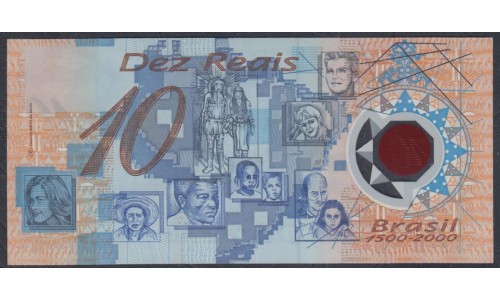 Бразилия 10 реалов (2000) (BRASIL 10 reais (2000)) P 248b: UNC