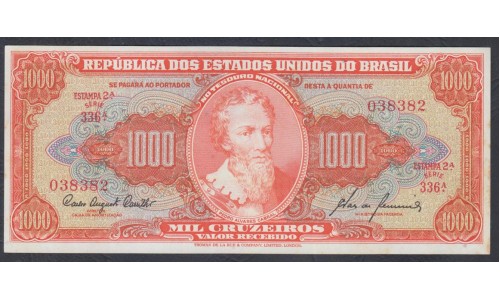 Бразилия 1000 крузейро (1960) (BRASIL 1000 cruzeiros (1960)) P 165: aUNC/UNC