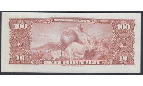 Бразилия 100 крузейро (1961-1964) (BRASIL 100 Cruzeiros (1961-1964)) P 170a: UNC