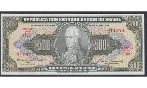 Бразилия 500 крузейро (1955-1960) (BRASIL 500 cruzeiros (1955-1960)) P 164d : UNC