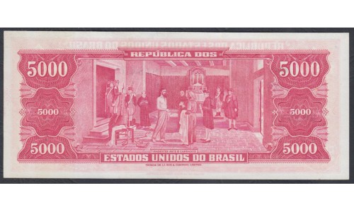 Бразилия 5000 крузейро (1963-1964) (BRASIL 5000 cruzeiros (1963-1964)) P 182a: UNC-