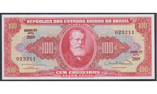 Бразилия 100 крузейро (1963) (BRASIL 100 cruzeiros (1963)) P 180 : UNC