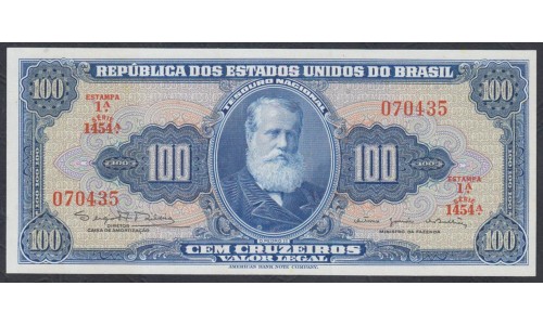 Бразилия 100 крузейро (1961-1964) (BRASIL 100 Cruzeiros (1961-1964)) P 170b : UNC