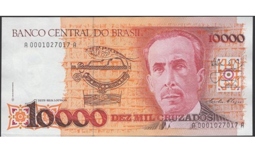 Бразилия 10000 крузадо (1989), БРАК (BRASIL 10000 cruzados (1989)) P 215a : AUNC/UNC