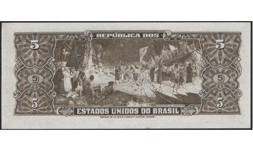 Бразилия 5 крузейро (1950) (BRASIL 5 cruzeiros (1950) ser.249) P 142 : UNC