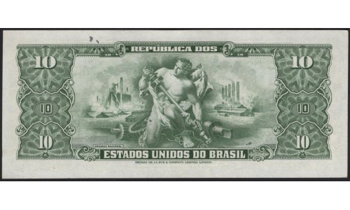 Бразилия 10 крузейро (1950) (BRASIL 10 cruzeiros (1950) ser.67) P 143 : UNC