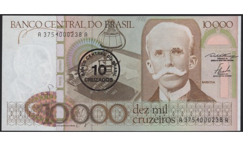Бразилия 10 крузадо (1986) (BRASIL 10 cruzados (1986)) P 206 : UNC