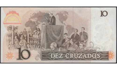 Бразилия 10 крузадо (1986) (BRASIL 10 cruzados (1986)) P 209a : UNC-