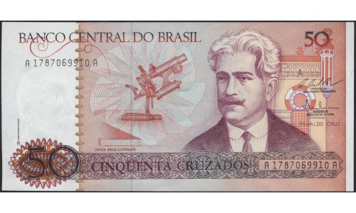 Бразилия 50 крузадо (1986-1988) (BRASIL 50 cruzados (1986-1988)) P 210b : UNC