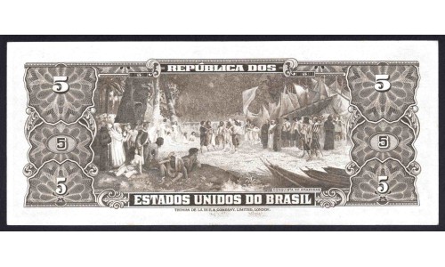 Бразилия 5 крузейро (1953-1959) (BRASIL 5 cruzeiros (1953-1959)) P 158a : UNC
