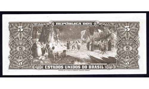 Бразилия 5 крузейро (1953-1959) (BRASIL 5 cruzeiros (1953-1959)) P 158d : UNC