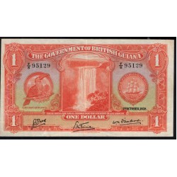 Британская Гайана 1 доллар 1938 г. (BRITISH GUIANA 1 dollar 1938 g.) P 12b: XF/aUNC