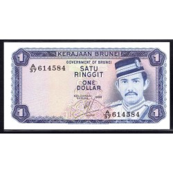 Бруней 1 ринггит 1988 г. (BRUNEI 1 Ringgit / Dollar 1988 g.) P6d:Unc