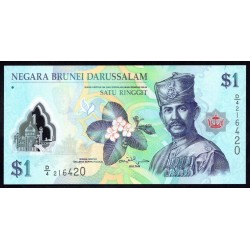 Бруней 1 ринггит 2011 г. (BRUNEI 1 Ringgit / Dollar 2011 g.) P35:Unc