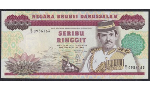 Бруней 1000 ринггит 1989 г. (BRUNEI 1000 Ringgit / Dollars 1989) P 19: UNC