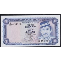 Бруней 1 ринггит 1984 г. (BRUNEI 1 Ringgit / Dollar 1984) P 6c(2): UNC