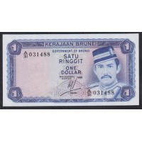 Бруней 1 ринггит 1985 г. (BRUNEI 1 Ringgit / Dollar 1985) P 6c(3): UNC