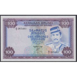 Бруней 100 ринггит 1982 г. (BRUNEI 100 Ringgit / Dollars 1982) P 10c: UNC