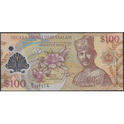 Бруней 100 ринггит 2004 г. (BRUNEI 100 Ringgit / Dollar 2004 year) P29a:Unc