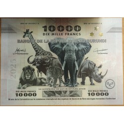 Бурунди 10000 франков (2025) САМАЯ БОЛЬШАЯ БАНКНОТА В МИРЕ! (Burundi 10000 francs (2025) THE WORLD's LARGEST BANKNOTE!) P W60 : UNC 