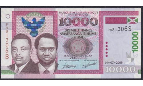 Бурунди 10000 франков 2009 год (Burundi 10000 francs 2009) P 49a: UNC