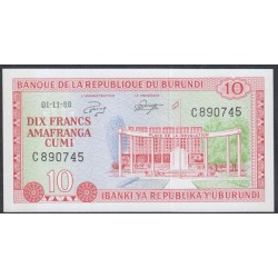 Бурунди 10 франков 1968 год (Burundi 10 francs 1968g.) P20a:Unc