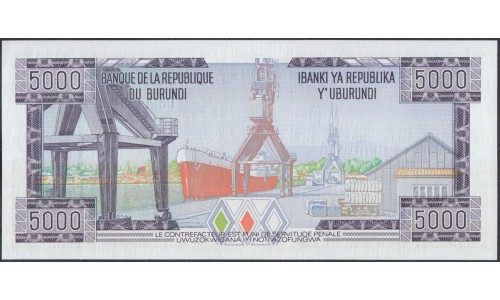 Бурунди 5000 франков 1994 год (Burundi 5000 francs 1994g.) P32d:Unc