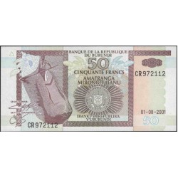 Бурунди 50 франков 2001 (Burundi 50 francs 2001) P36c : Unc