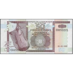 Бурунди 50 франков 2005 (Burundi 50 francs 2005) P36e : Unc