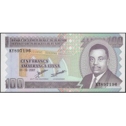 Бурунди 100 франков 2007 (Burundi 100 francs 2007) P 37f : Unc