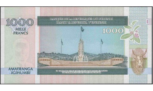 Бурунди 1000 франков 2009 (Burundi 1000 francs 2009) P 46 : Unc