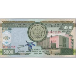 Бурунди 5000 франков 2008 год (Burundi 5000 francs 2008) P 48a : Unc