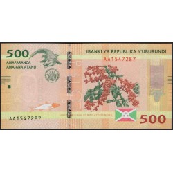 Бурунди 500 франков 2015 год (Burundi 500 francs 2015) P 50 : Unc