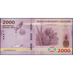 Бурунди 2000 франков 2015 год (Burundi 2000 francs 2015) P 52 : Unc