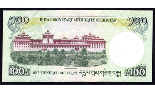 Бутан 100 нгултрум 2006 г. (BHUTAN 100 Ngultrum 2006) P 32а: UNC