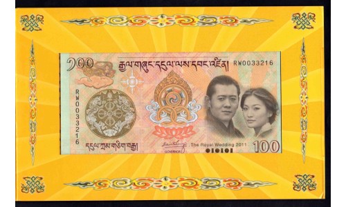 Бутан 100 нгултрум 2011 г. (BHUTAN 100 Ngultrum 2011) P 35: UNC Буклет