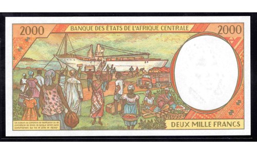 Центральная Африканская Республика 2000 франков ND (1993 - 99 г.) (Central African Republic 2000 francs ND (1993 - 99)) P 303Fc: UNC 