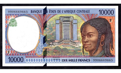 Центральная Африканская Республика 10000 франков ND (1994 - 99 г.) (Central African Republic 10000 francs ND (1994 - 99 g)) P 305Fс: UNC 