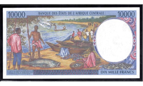 Центральная Африканская Республика 10000 франков ND (1994 - 99 г.) (Central African Republic 10000 francs ND (1994 - 99 g)) P 305Fс: UNC 
