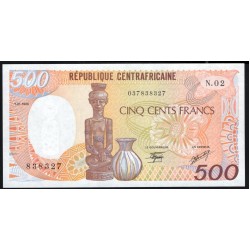 Центральная Африканская Республика 500 франков 1986 г. (Central African Republic 500 francs 1986) P 14b: UNC 