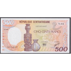 Центральная Африканская Республика 500 франков 01.01.1986 года  (Central African Republic 500 francs 01.01.1986) P14b: UNC
