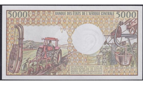Центральная Африканская Республика 5000 франков 1984 года, 017252 (Central African Republic 5000 francs 1984) P12a: UNC