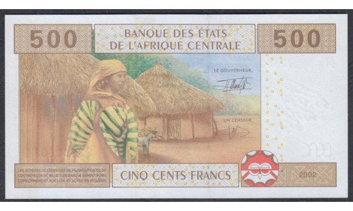 Центральная Африканская Республика 500 франков 2002 года  (Central African Republic 500 francs 2002) P 306Ma: UNC